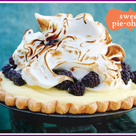 Lime & Blackberry Italian Meringue Pie Lime & Blackberry Italian Meringue Pie
